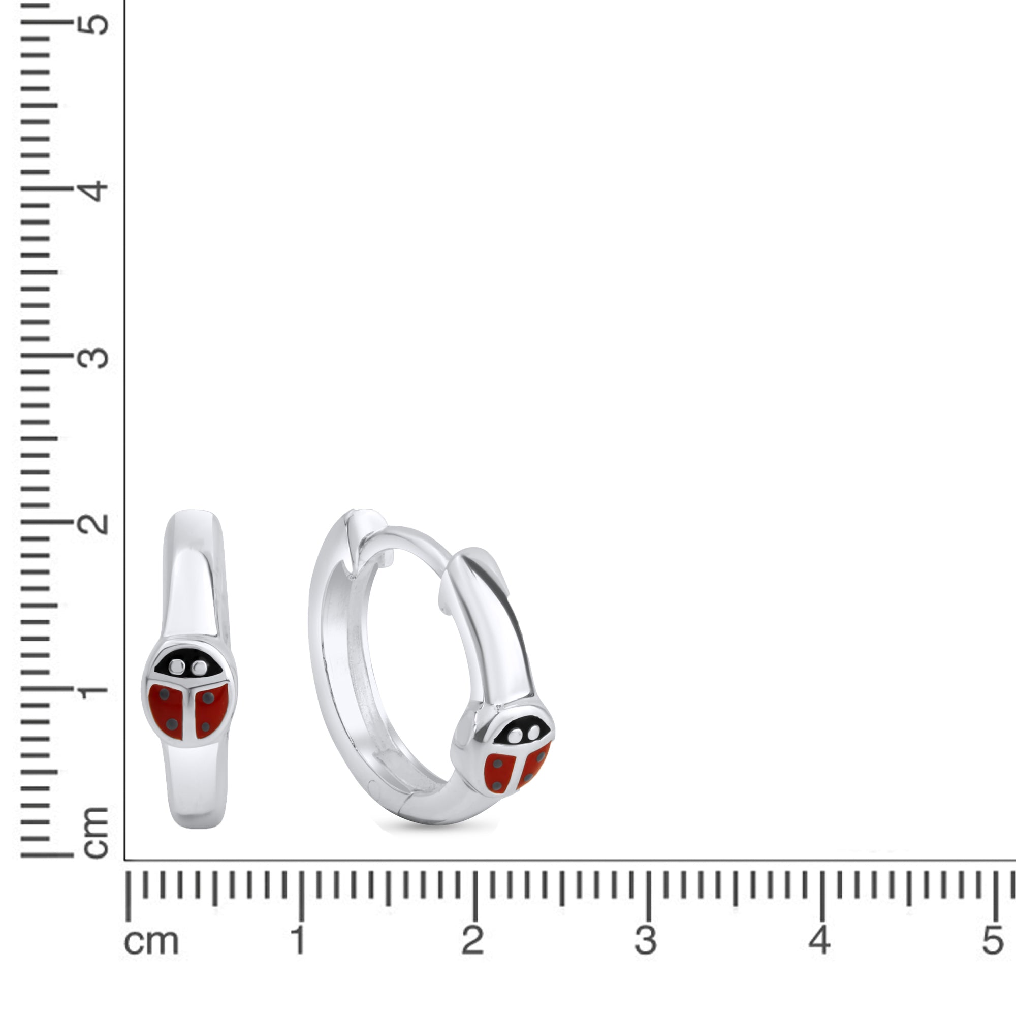 Ohrringe 925 Sterling Silber Marienkäfer