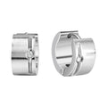Ohrringe Edelstahl mit weißem Zirkonia 13 mm Durchmesser