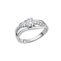 Ring Silber 925 rhodiniert mit Zirkonia weiß