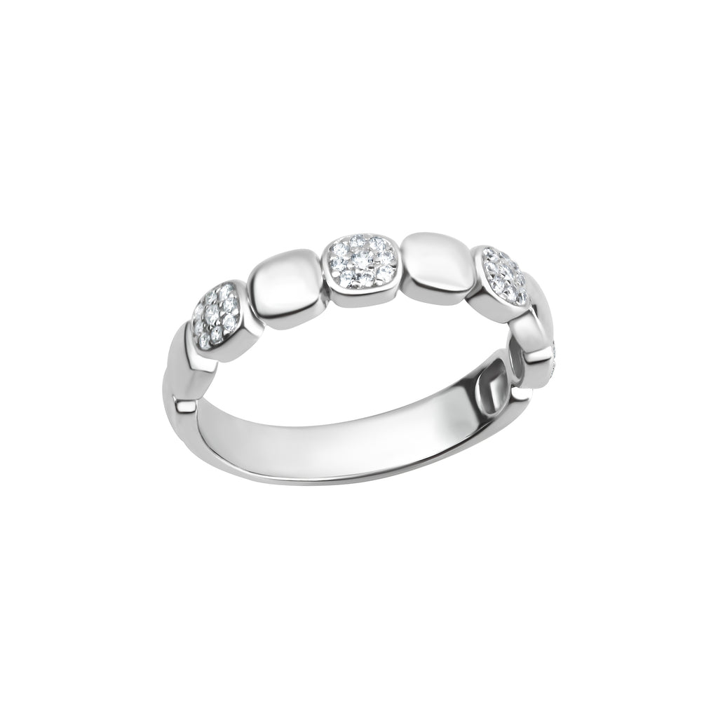 Ring 925 Sterling Silber rhodiniert Zirkonia