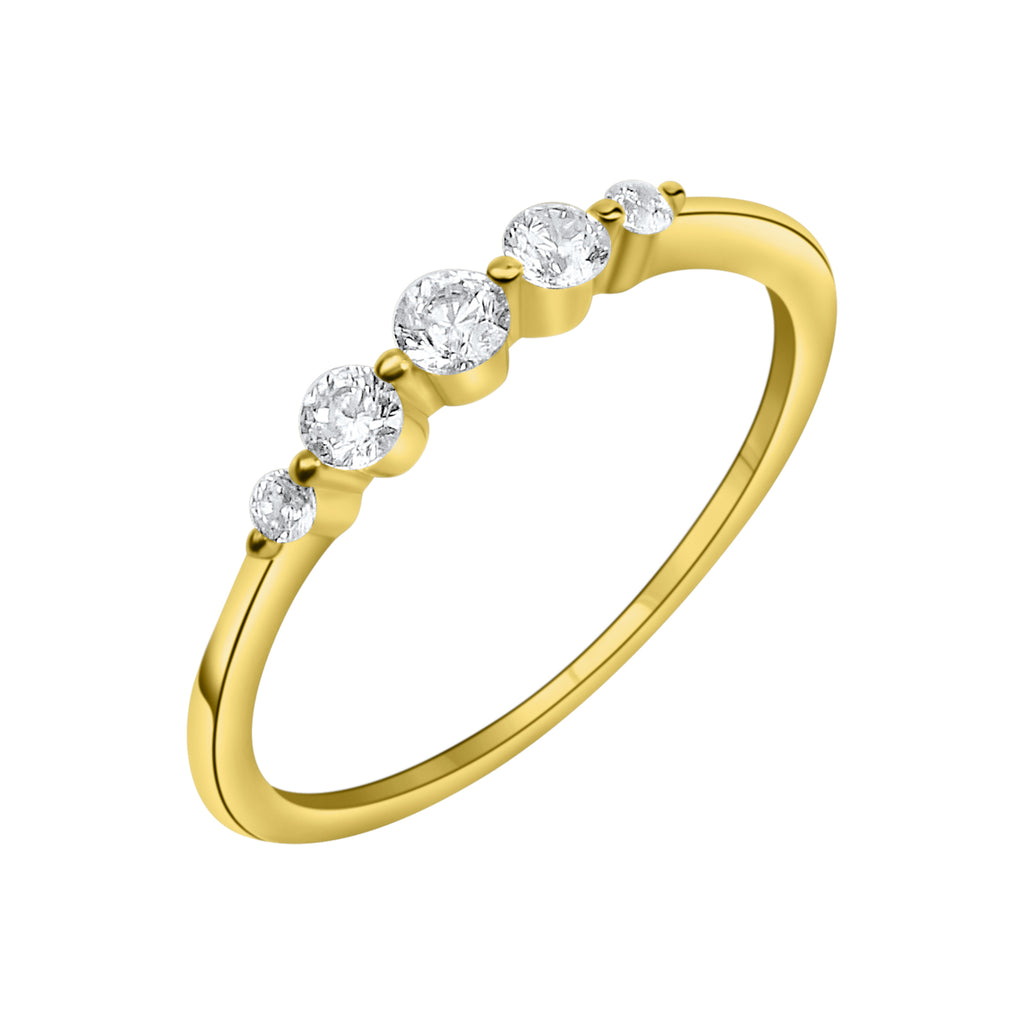 Ring 375 Gelbgold glanz Zirkonia