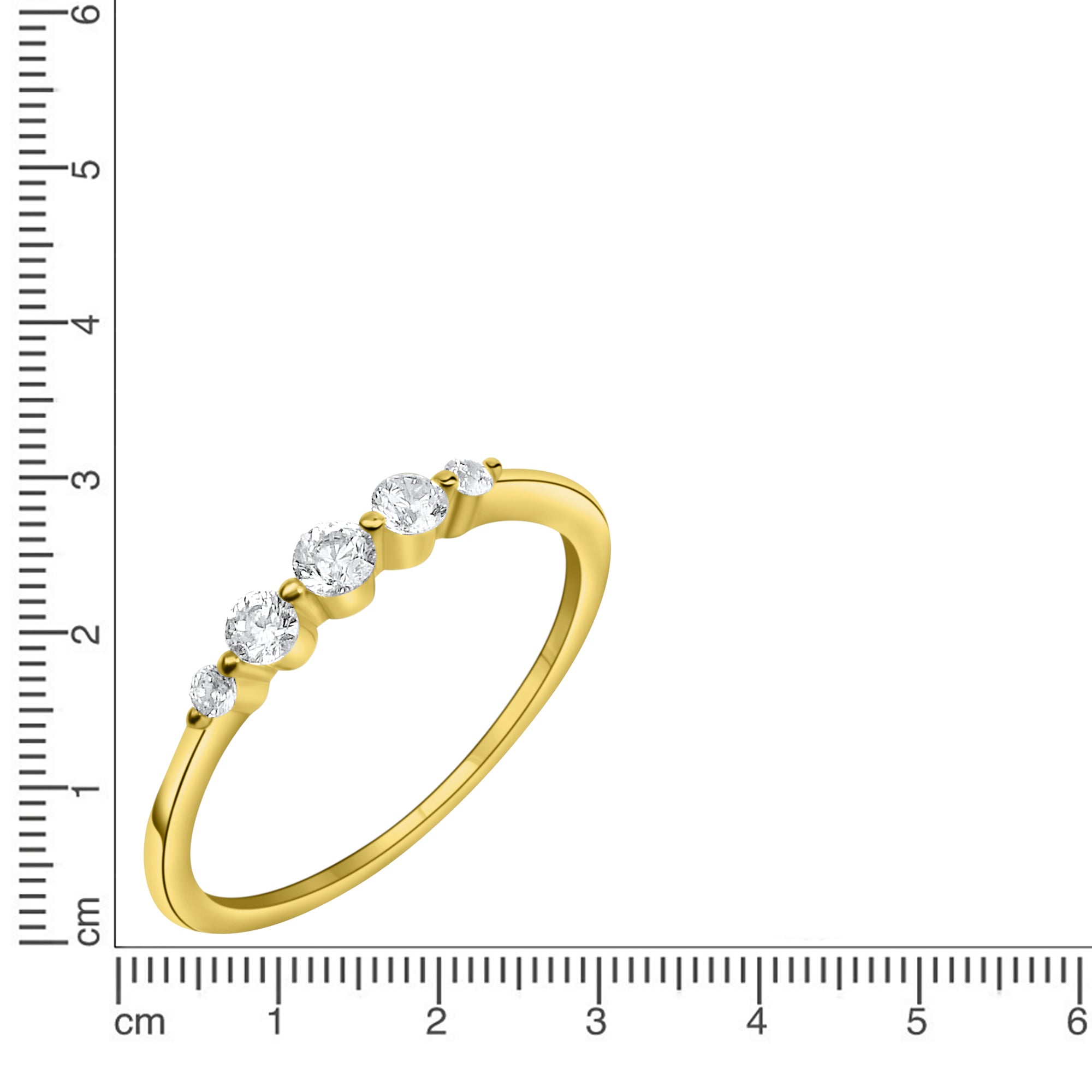 Ring 375 Gelbgold glanz Zirkonia