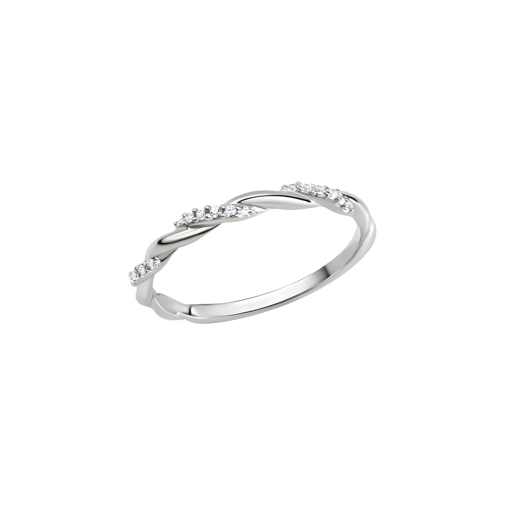 Ring 925 Sterling Silber rhodiniert Zirkonia