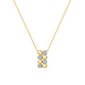 Anhänger mit Kette 925 Sterling Silber vergoldet und rhodiniert Zirkonia