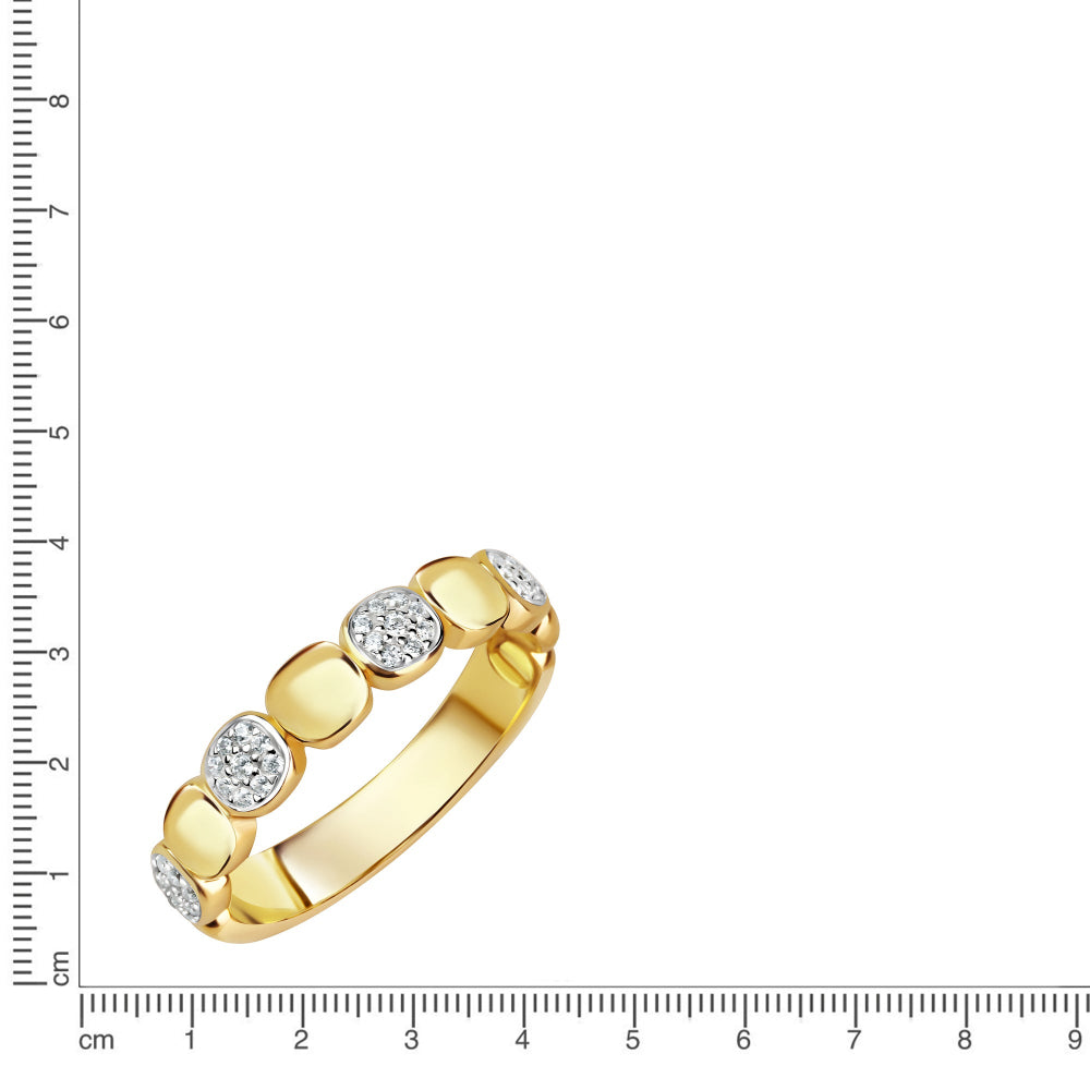 Ring 925 Sterling Silber vergoldet Zirkonia weiß