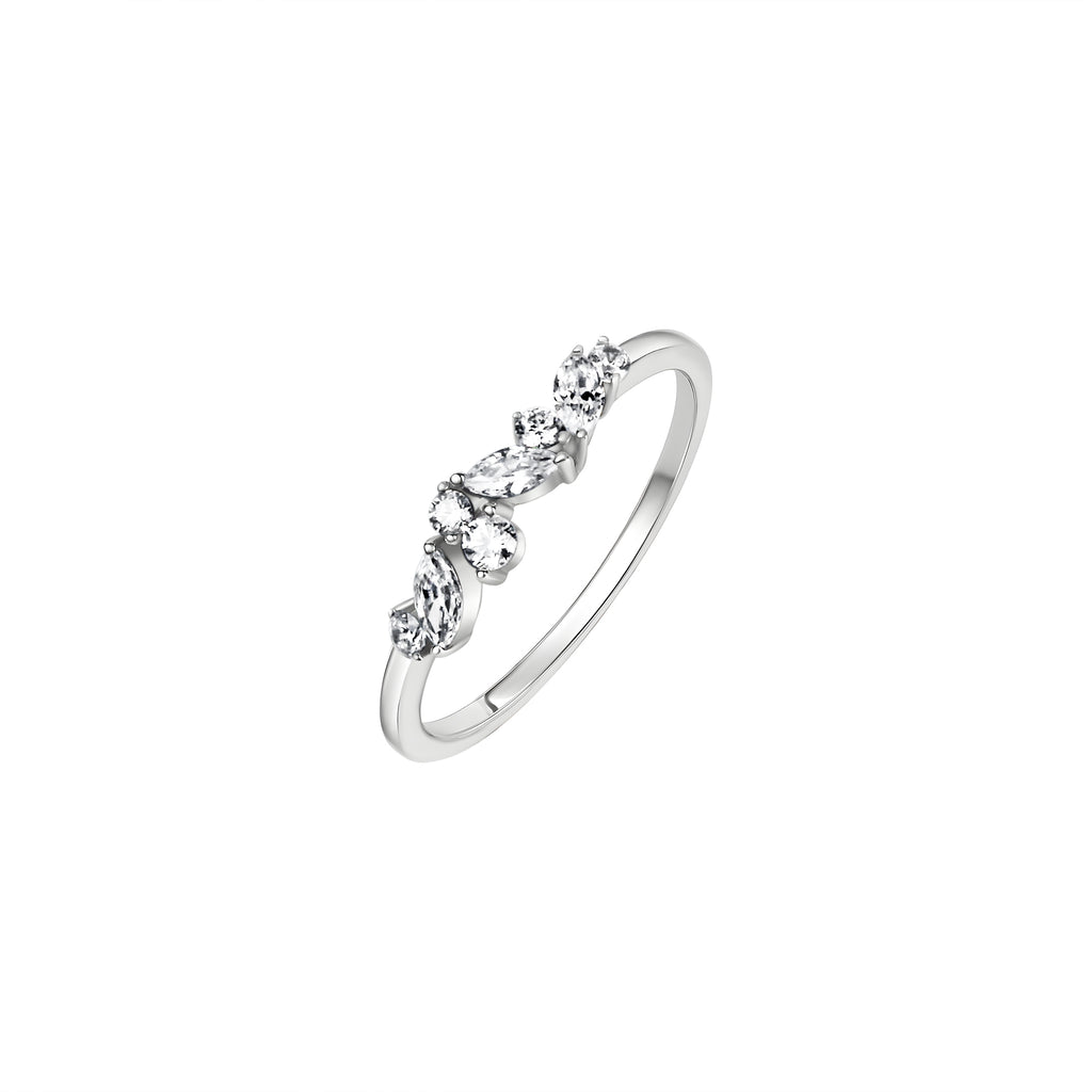 Ring 375 Weißgold Zirkonia weiß