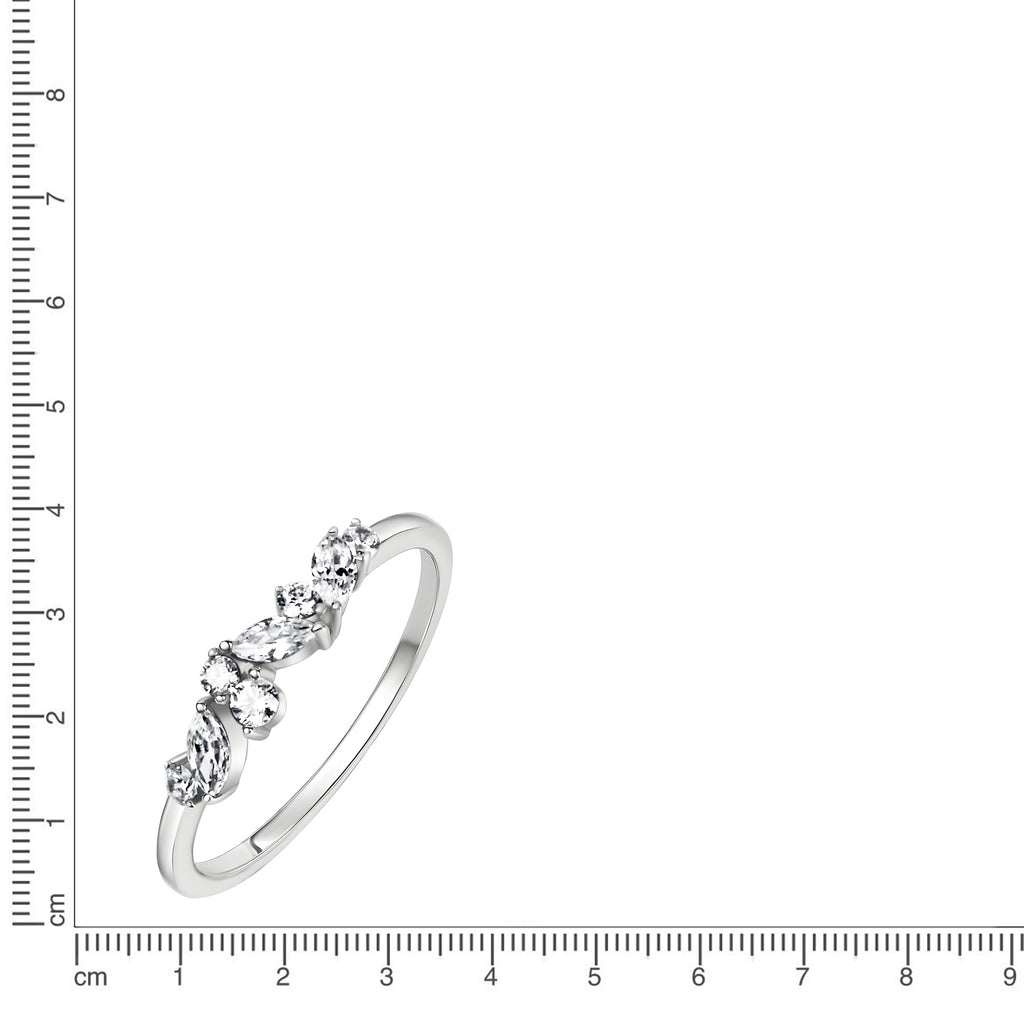Ring 375 Weißgold Zirkonia weiß