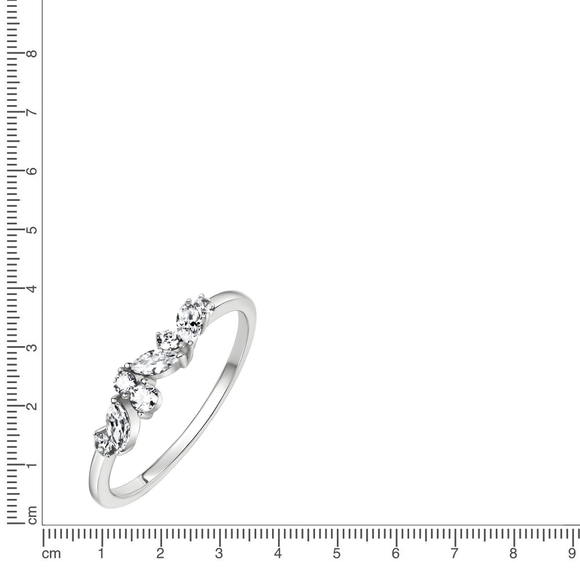 Ring 375 Weißgold Zirkonia weiß