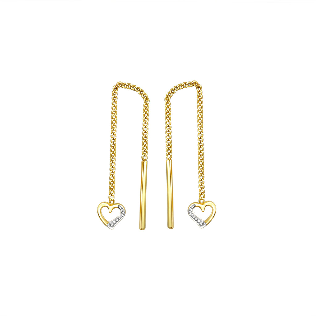 Ohrhänger 333/- Gelbgold glanz Herz