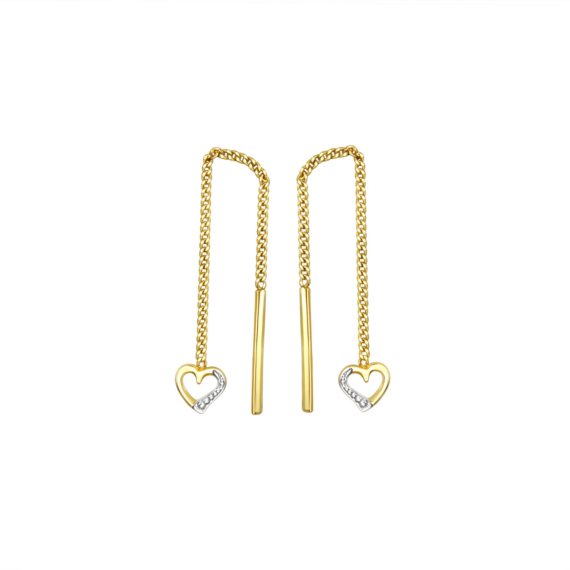 Ohrhänger 333/- Gelbgold glanz Herz