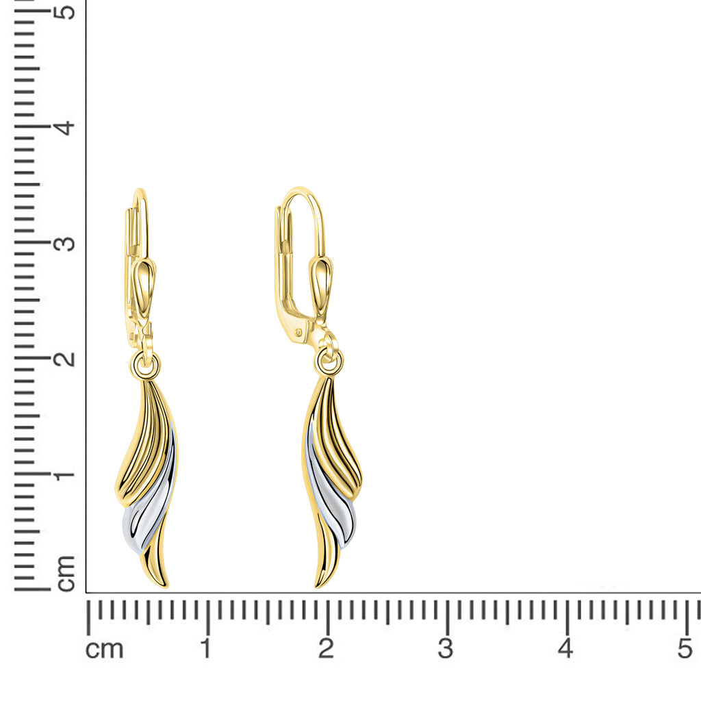 Ohrhänger 333/- Gelbgold bicolor