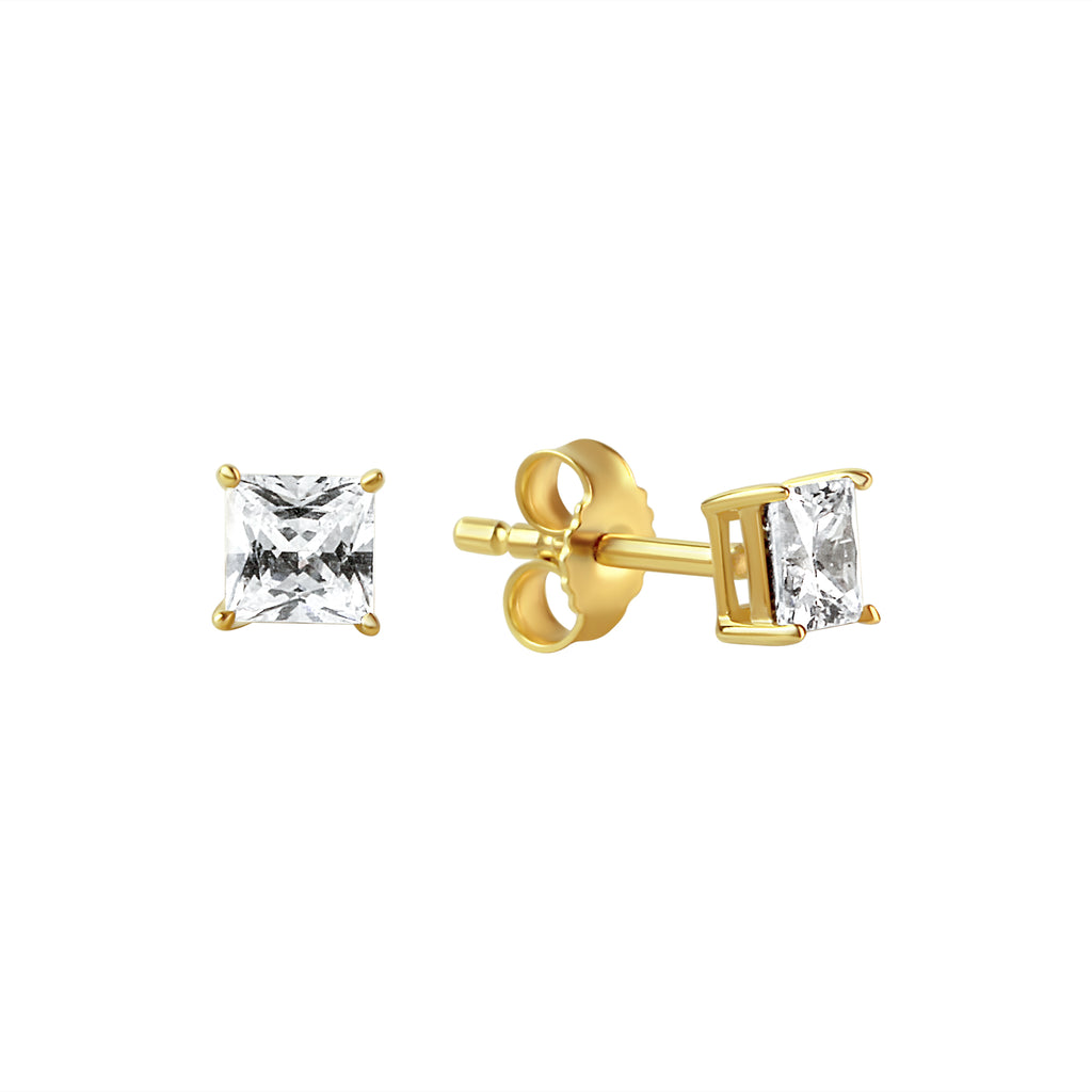 Ohrstecker 333 Gelbgold glanz Zirkonia