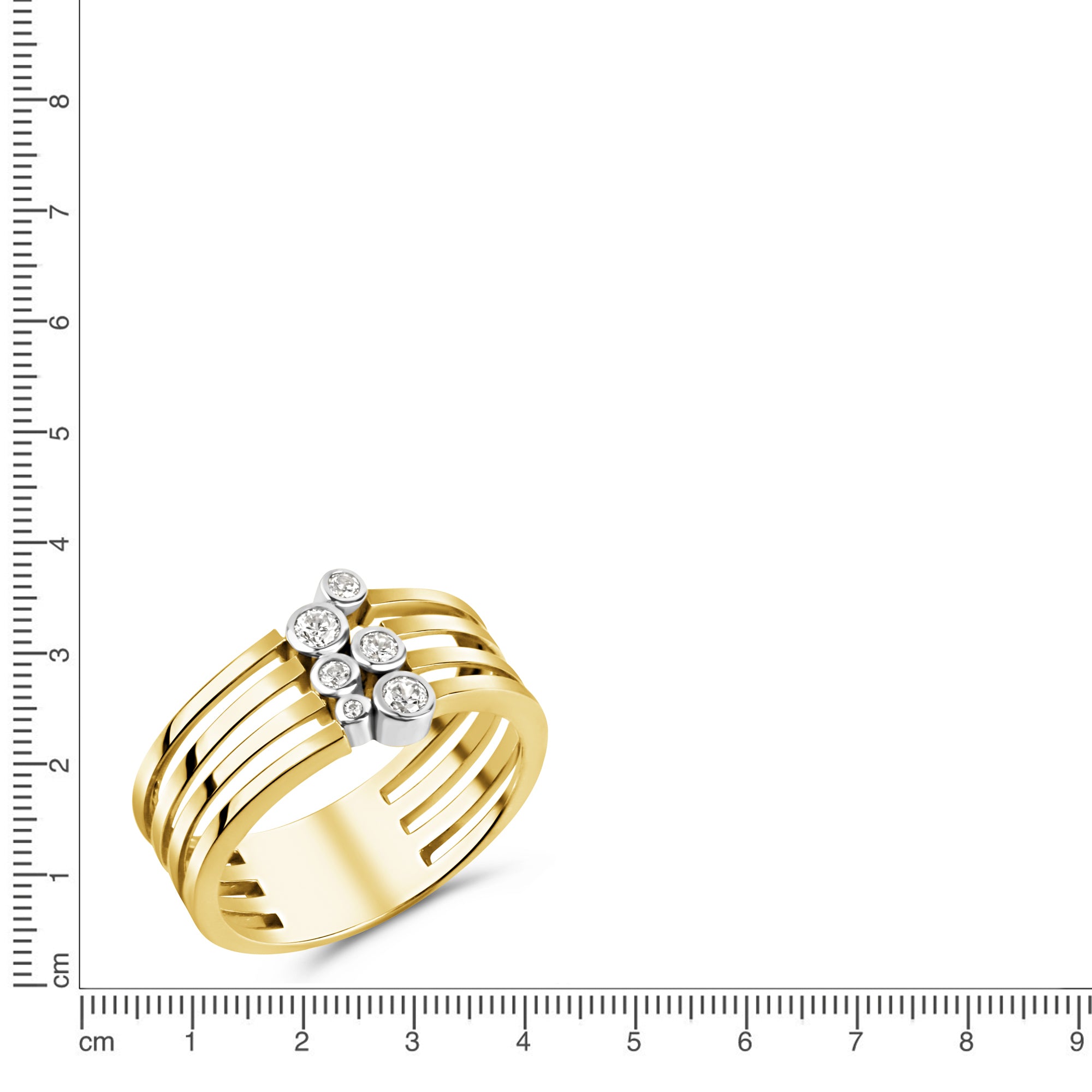Ring 925/- Sterling Silber vergoldet bicolor
