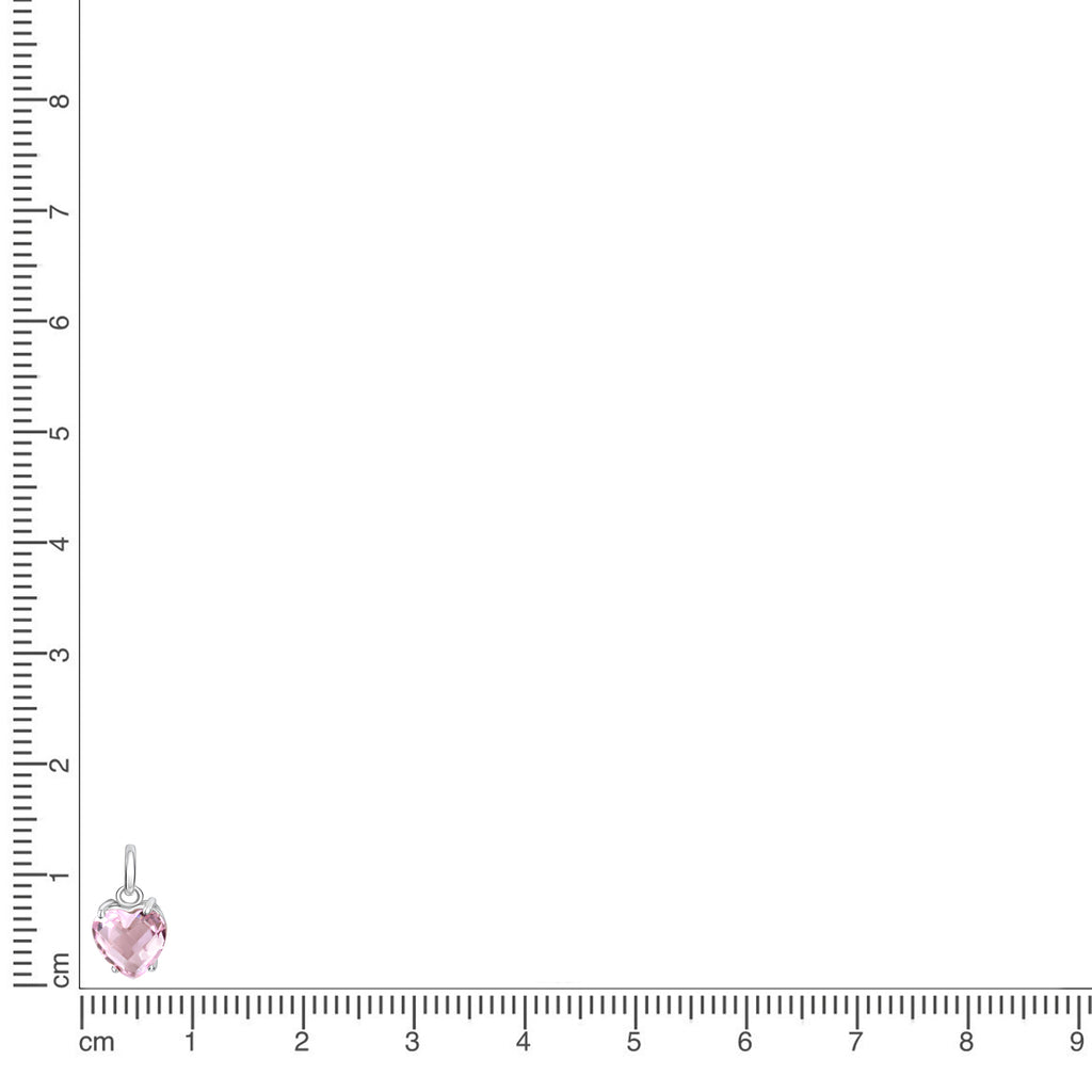 Anhänger 925/- Sterling Silber rhodiniert Herz