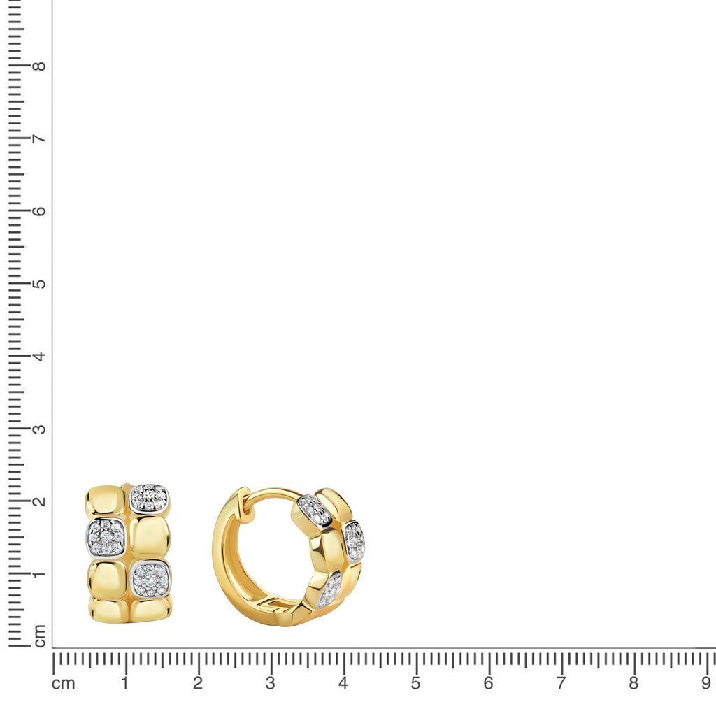 Klappcreolen 925 Sterling Silber vergoldet rhodiniert Zirkonia