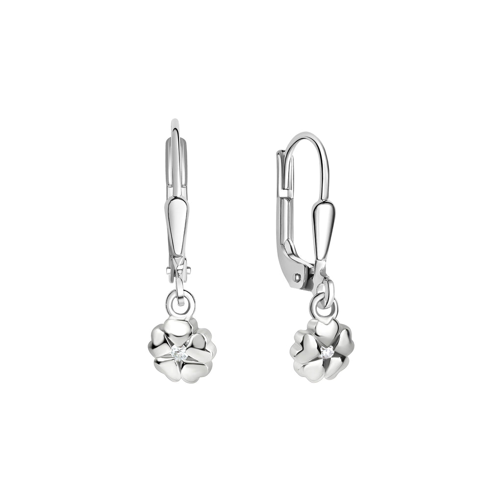 Ohrhänger 925/- Sterling Silber rhodiniert Herzen Zirkonia