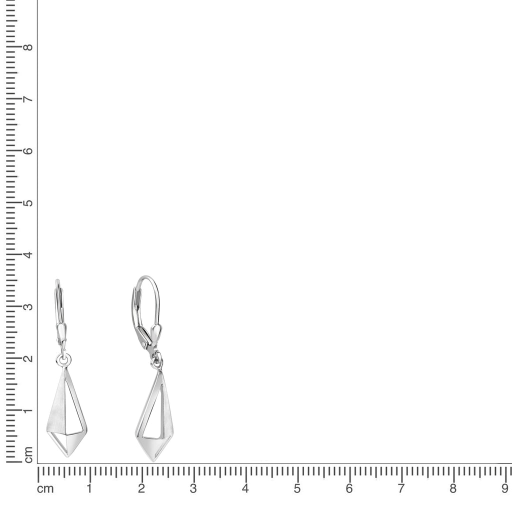 Ohrhänger 925/- Sterling Silber rhodiniert glanz/matt
