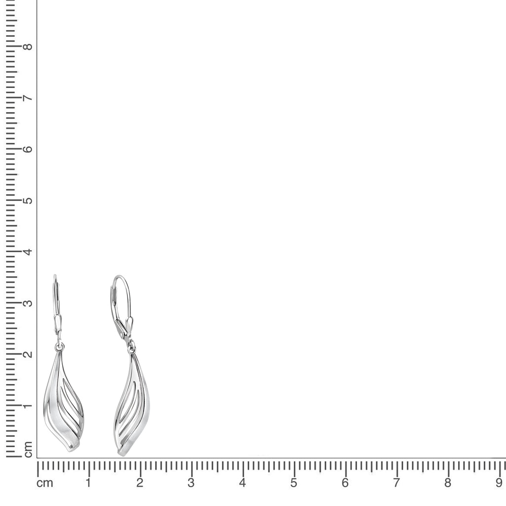 Ohrhänger 925/- Sterling Silber rhodiniert glanz/matt
