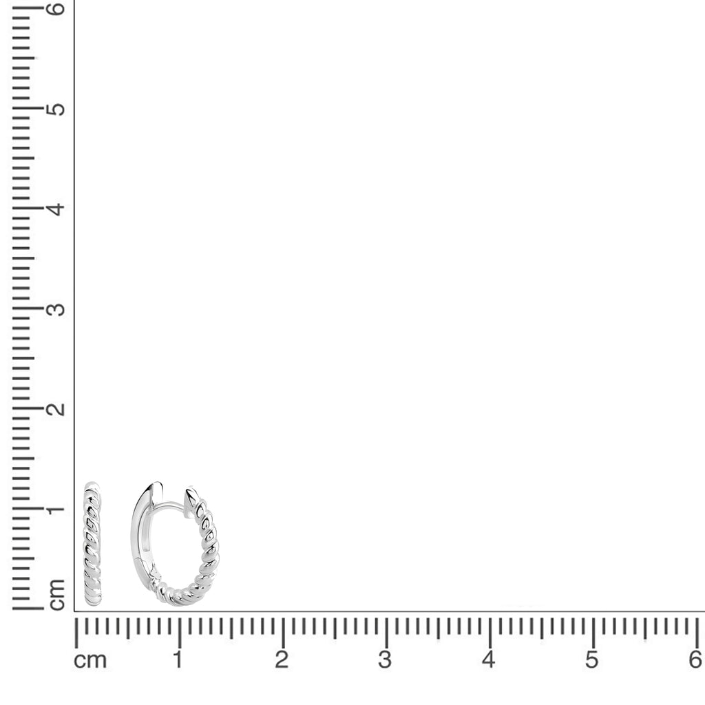 Creolen 925/- Sterling Silber rhodiniert glanz