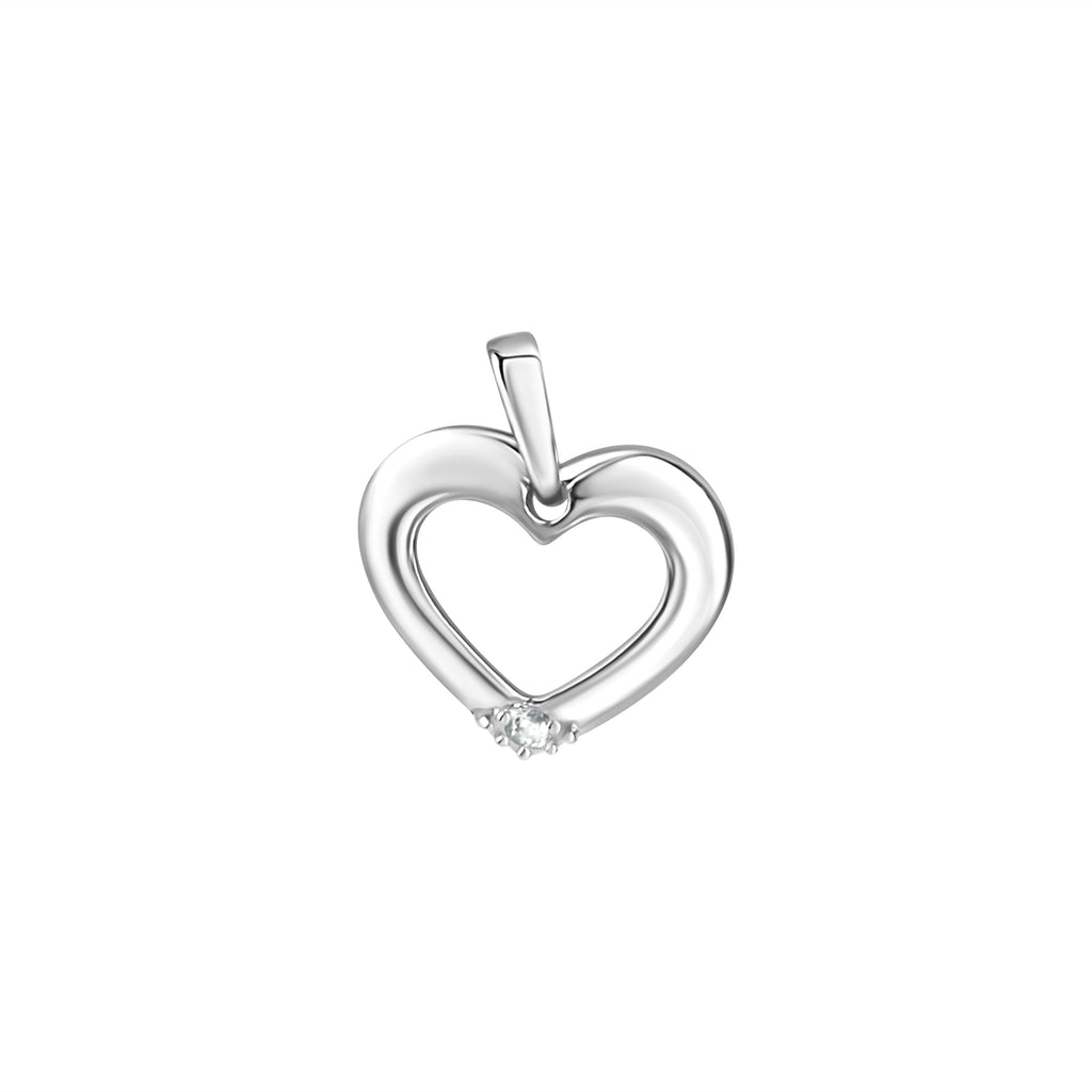 Anhänger 925/- Sterling Silber rhodiniert glanz Zirkonia