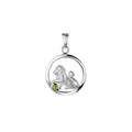 Anhänger 925/- Sterling Silber rhodiniert Sternzeichen Löwe Monatsstein
