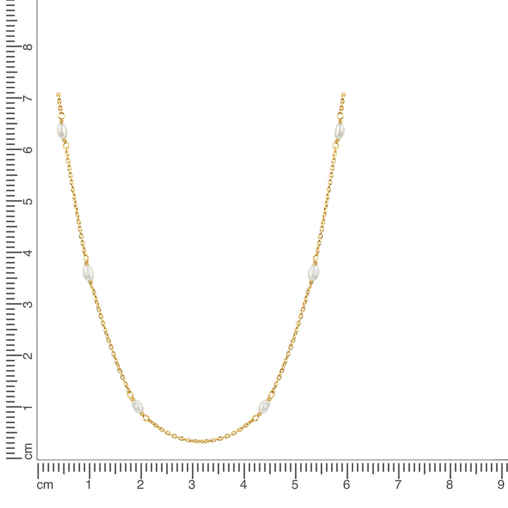 Kette 925/- Sterling Silber vergoldet Perle