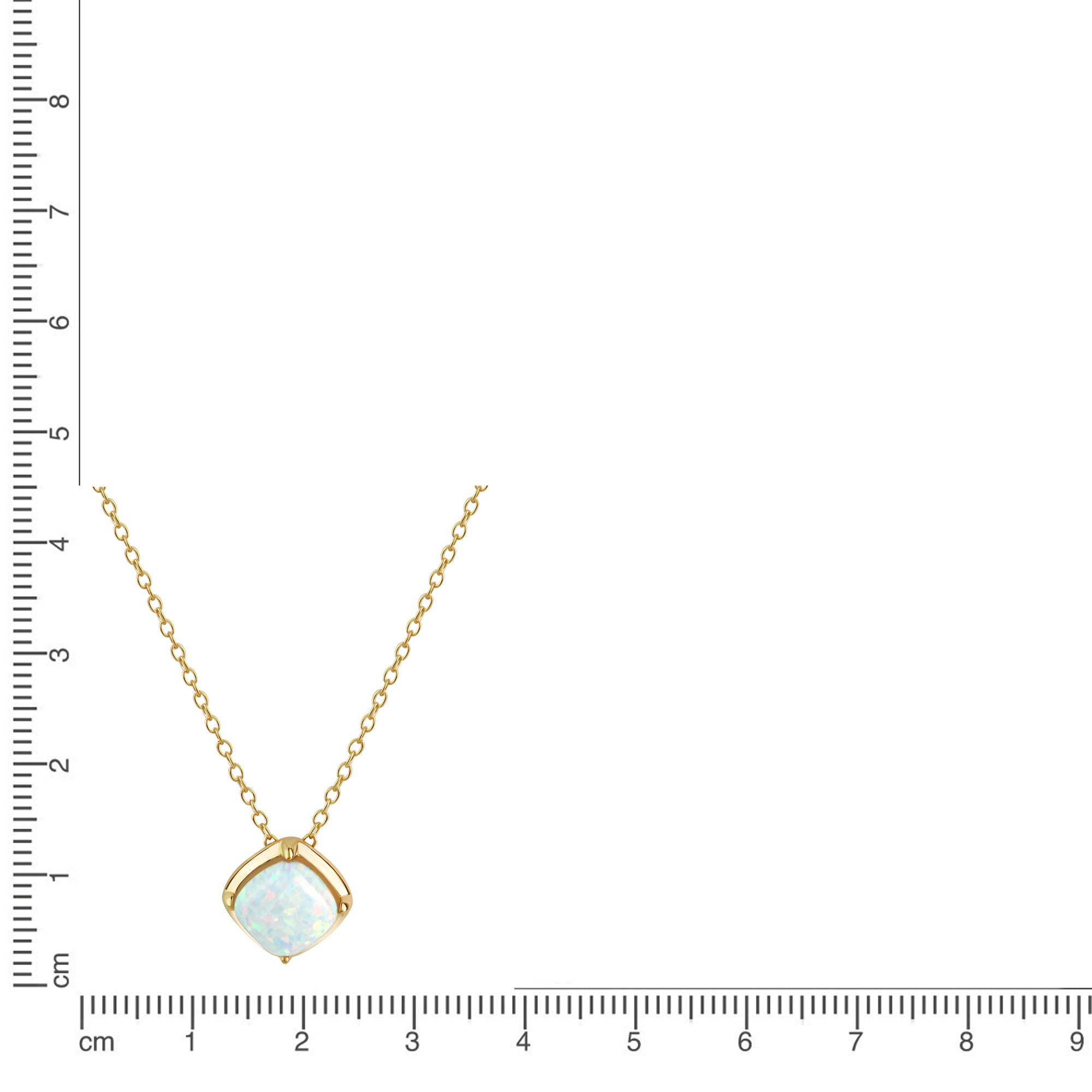 Kette 925/- Sterling Silber vergoldet synth. Opal