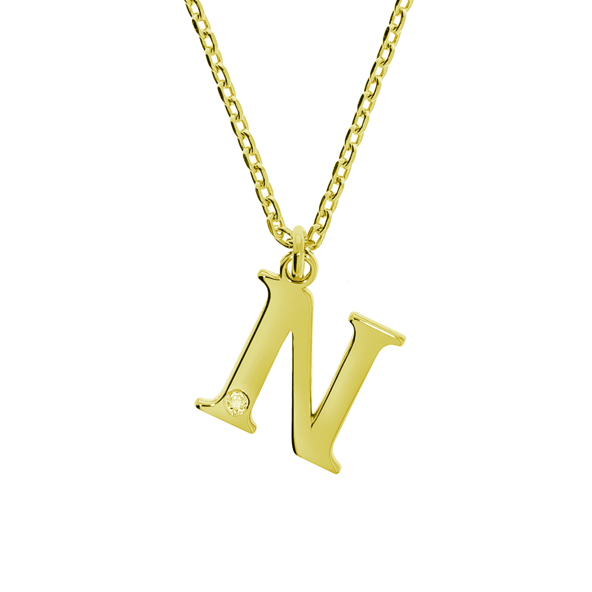 Anhänger mit Kette 925/- Sterling Silber vergoldet 1 Diam.