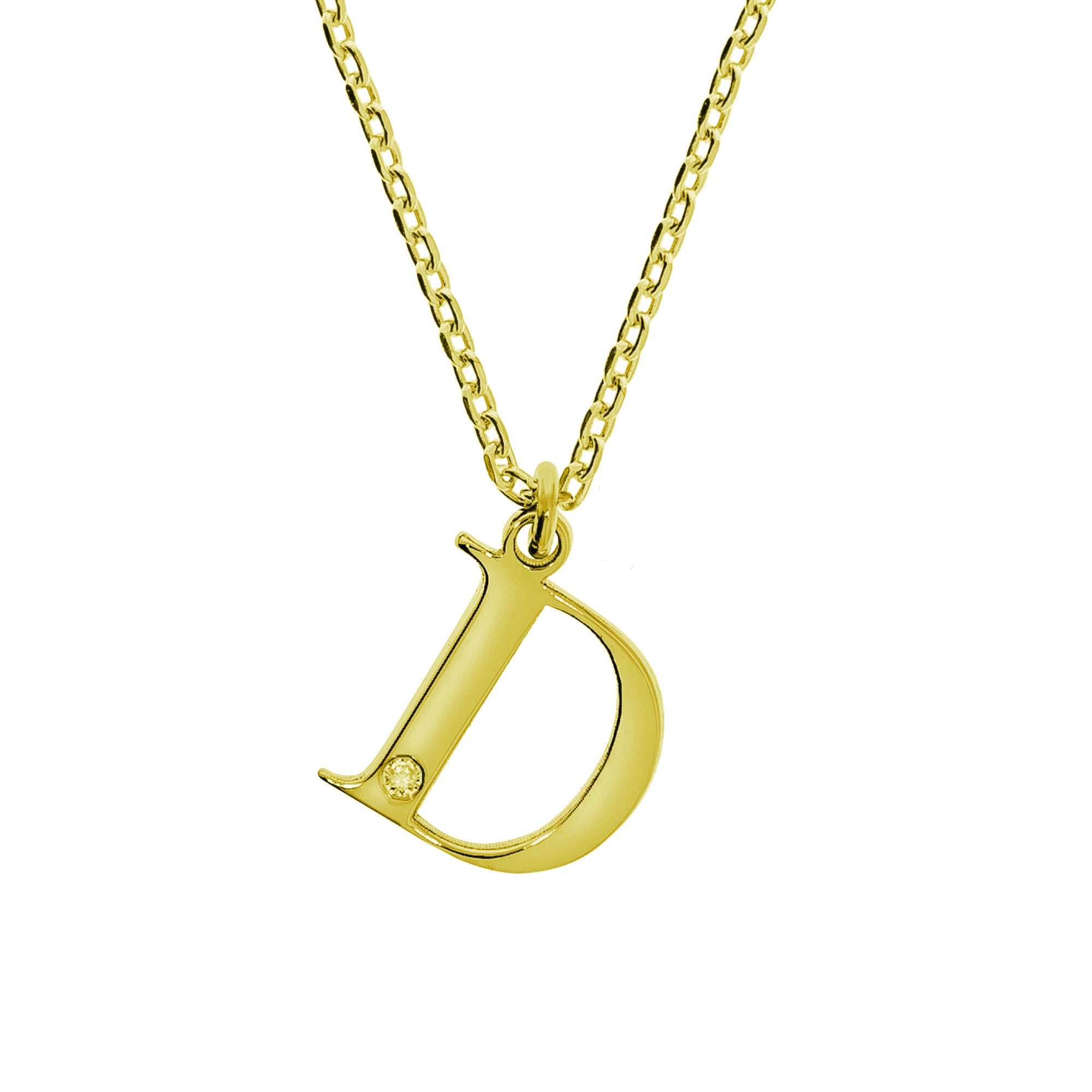 Anhänger mit Kette 925/- Sterling Silber vergoldet 1 Diam.