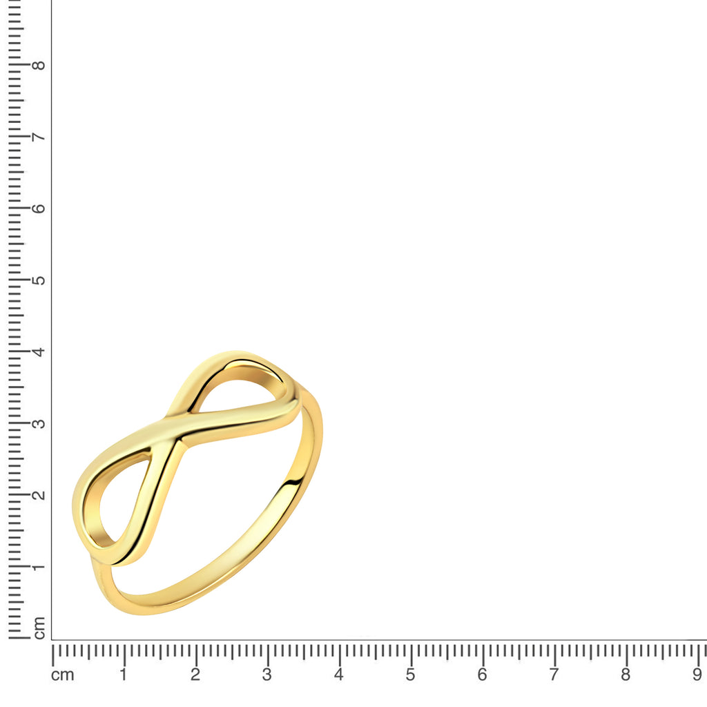 Ring 925/- Sterling Silber vergoldet Infinity