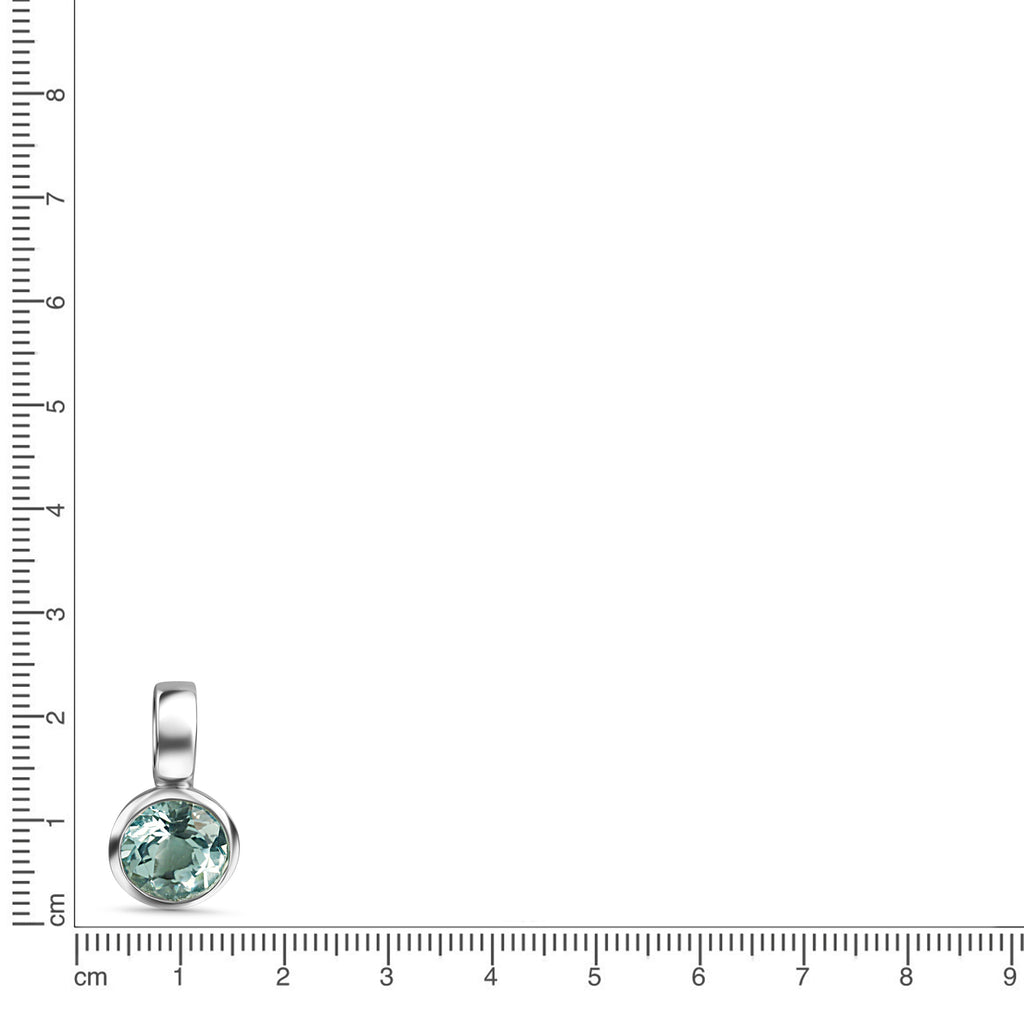 Anhänger 925/- Sterling Silber rhodiniert synth. Spinell