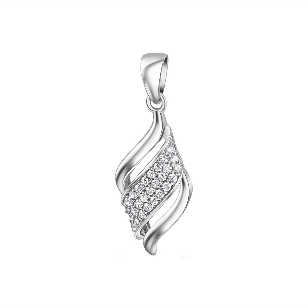 Anhänger 925/- Sterling Silber rhodiniert Zirkonia