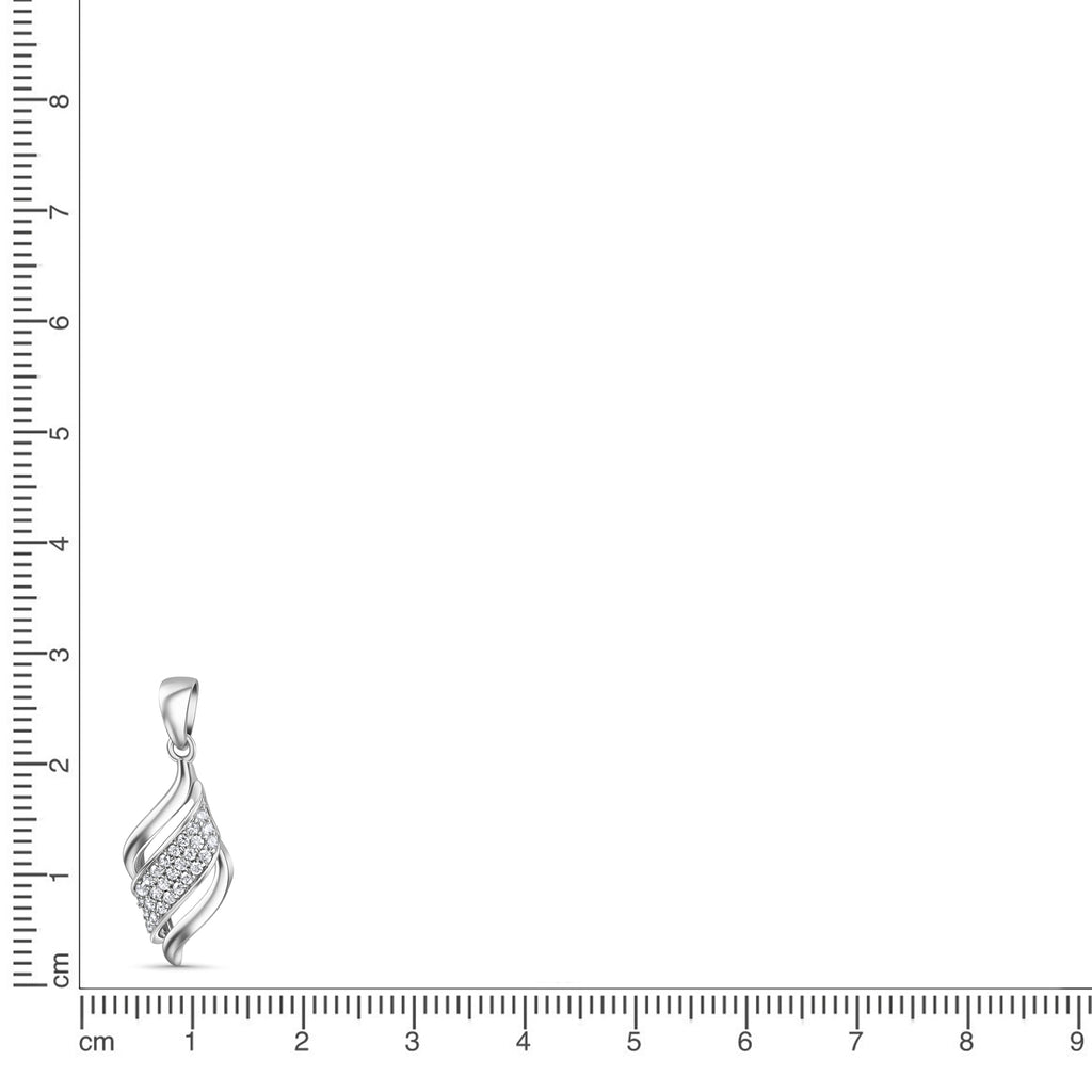 Anhänger 925/- Sterling Silber rhodiniert Zirkonia