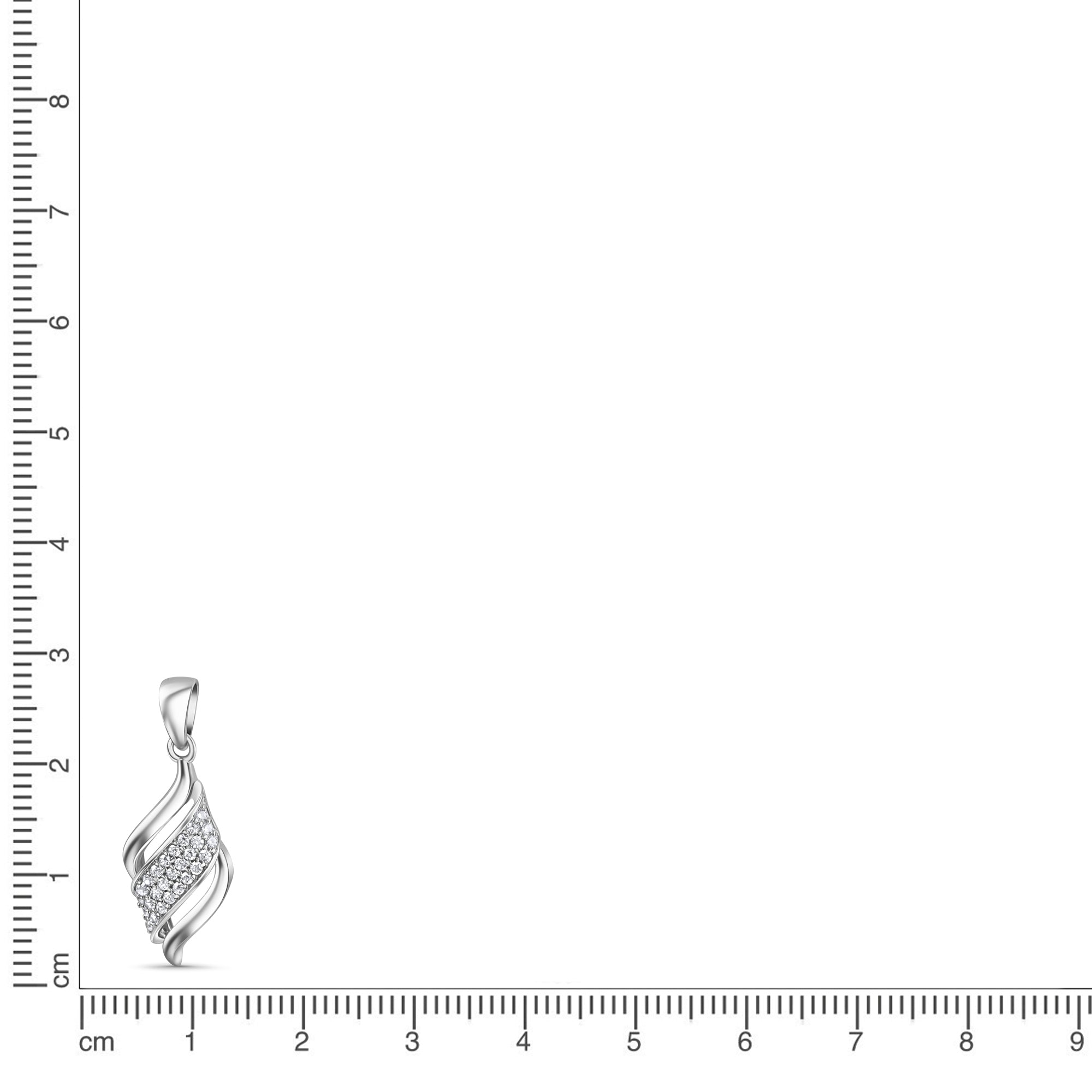 Anhänger 925/- Sterling Silber rhodiniert Zirkonia