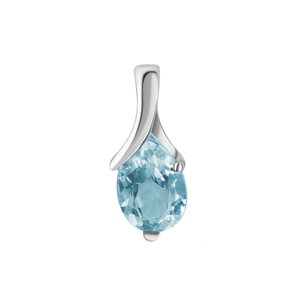 Anhänger 925/- Sterling Silber rhodiniert Blautopas
