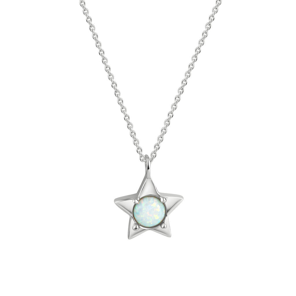 Anhänger mit Kette 925/- Sterling Silber rhodiniert Opal