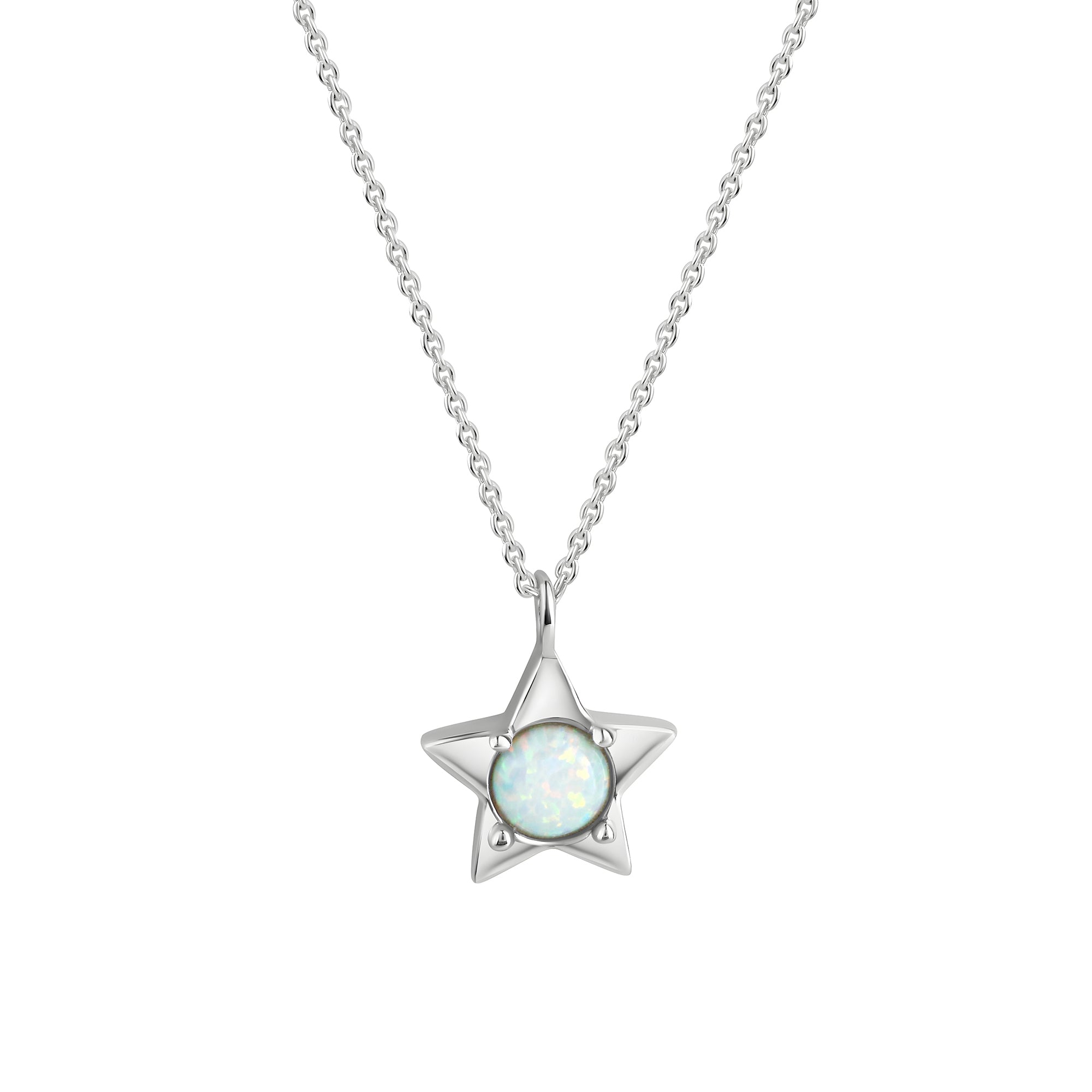 Anhänger mit Kette 925/- Sterling Silber rhodiniert Opal