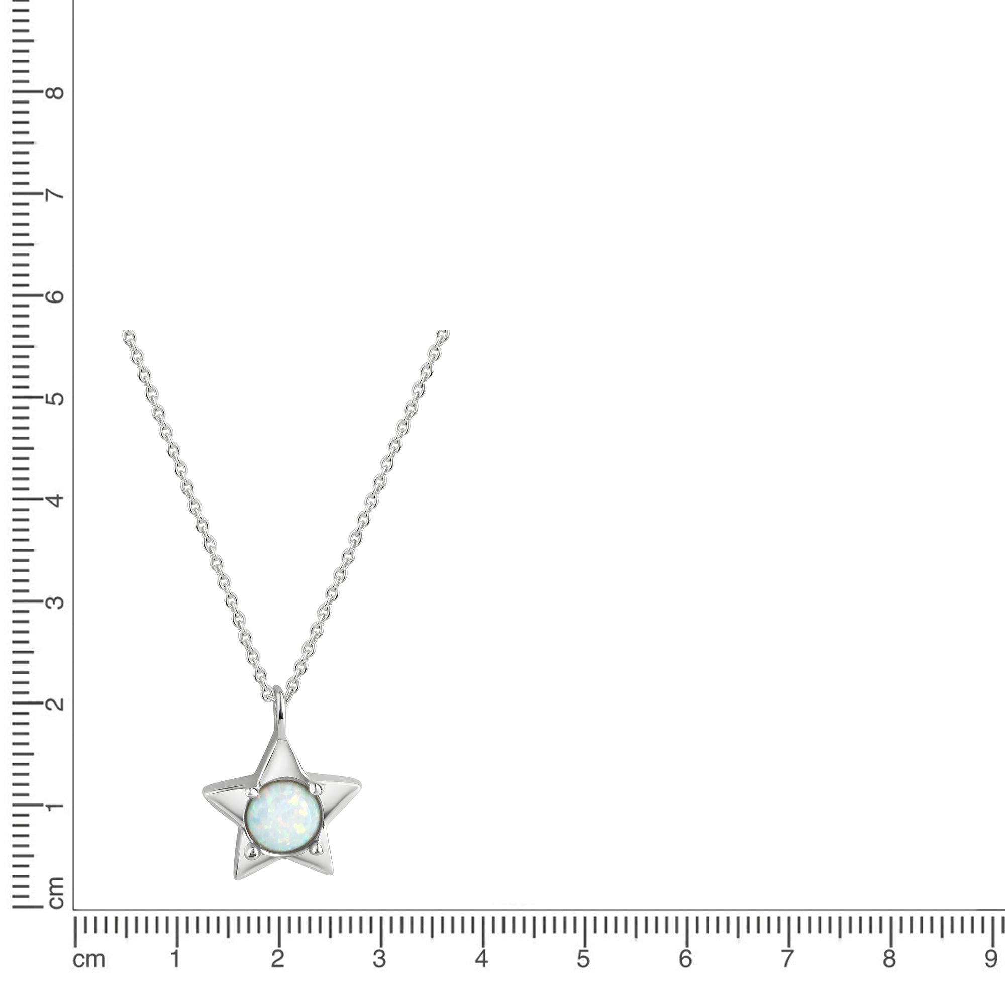 Anhänger mit Kette 925/- Sterling Silber rhodiniert Opal