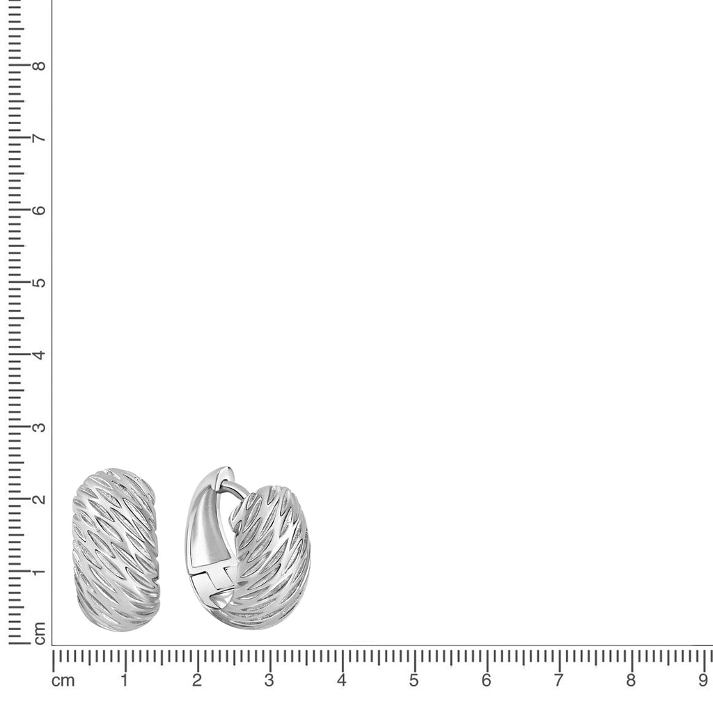 Creolen 925/- Sterling Silber rhodiniert glanz