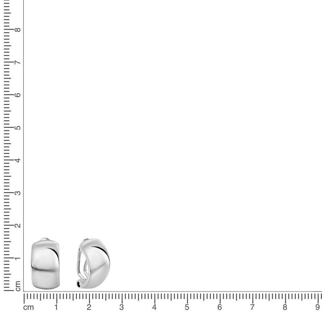 Ohrclip 925/- Sterling Silber rhodiniert glanz