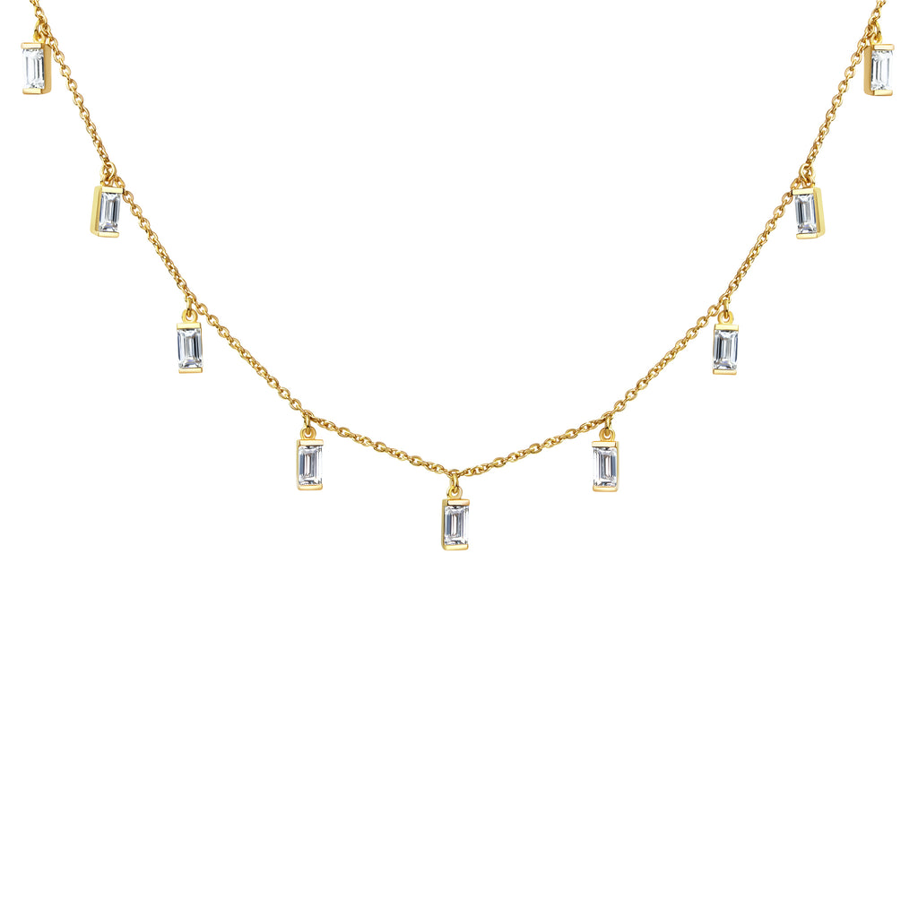 Kette 925/- Sterling Silber vergoldet Zirkonia
