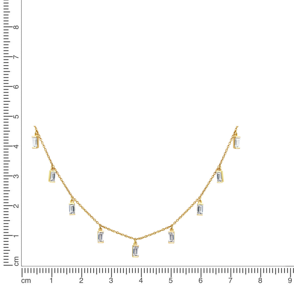 Kette 925/- Sterling Silber vergoldet Zirkonia