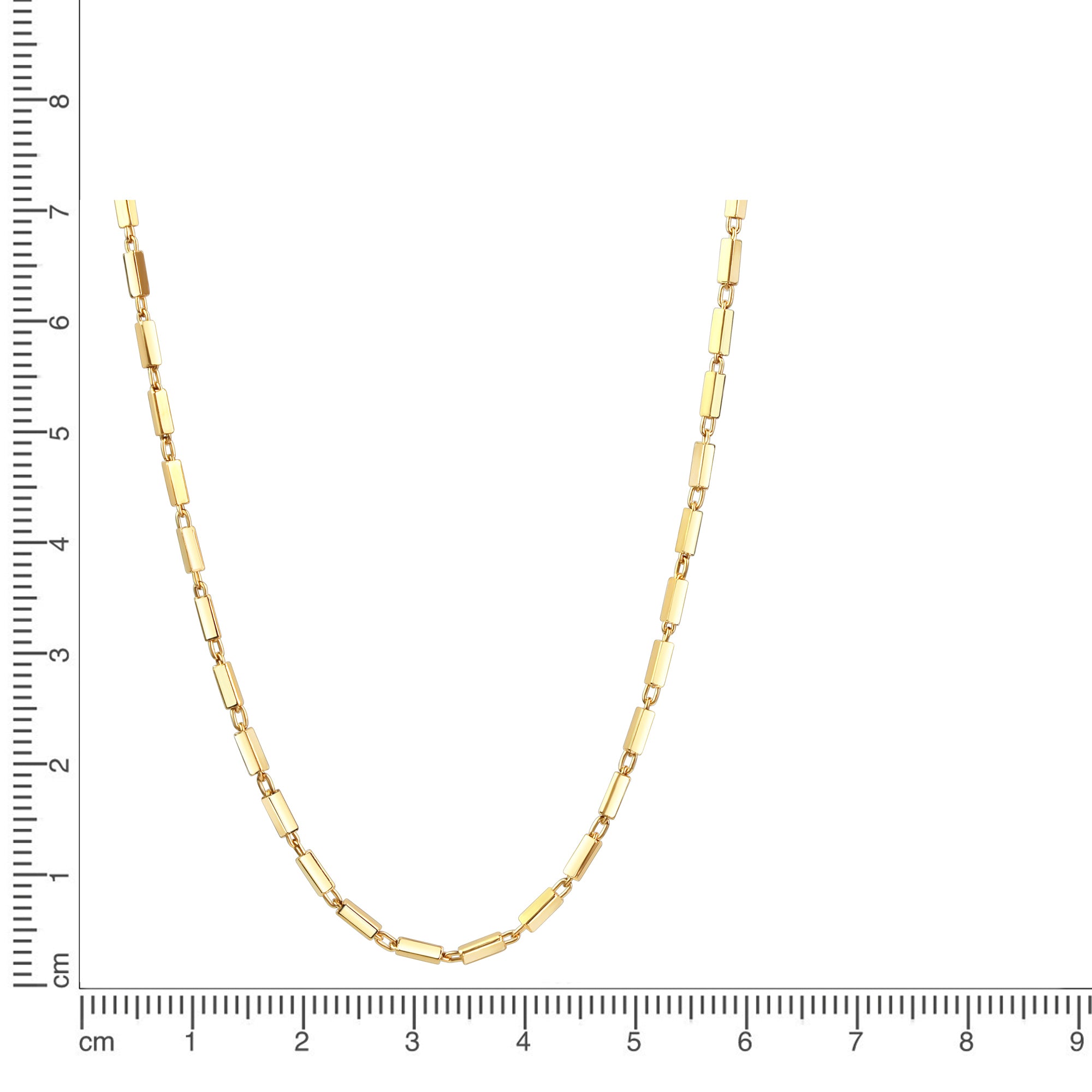 Kette 925/- Sterling Silber vergoldet Stäbchen