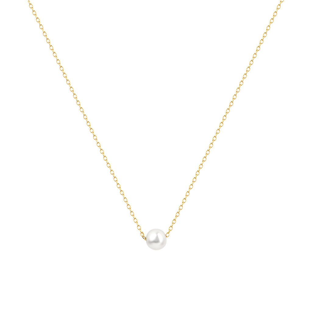 Kette 925/- Sterling Silber vergoldet Perle