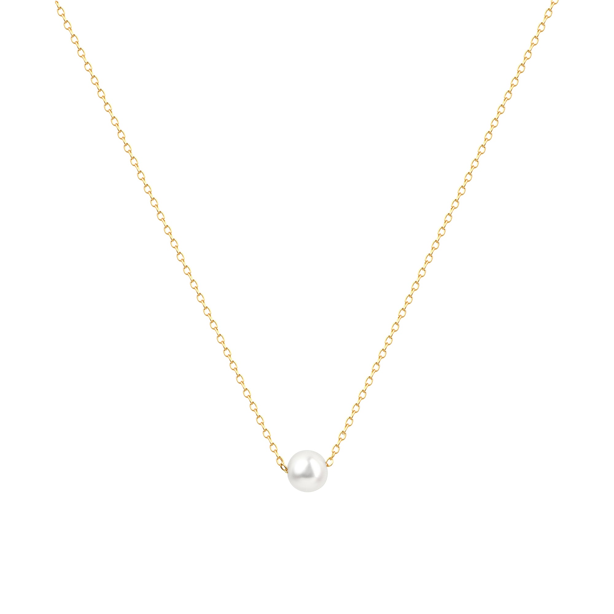 Kette 925/- Sterling Silber vergoldet Perle