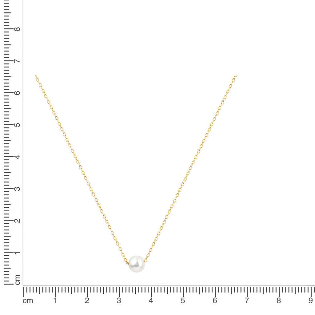Kette 925/- Sterling Silber vergoldet Perle