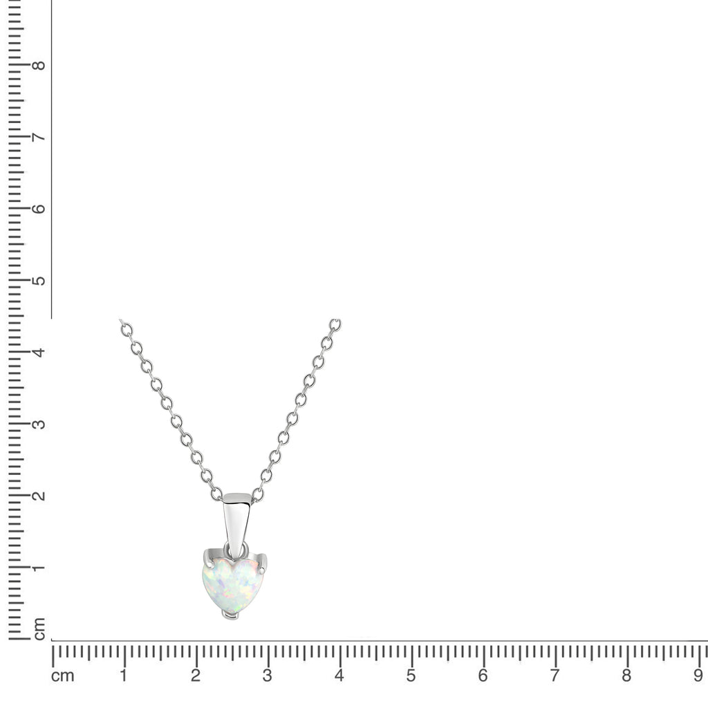 Anhänger mit Kette 925/- Sterling Silber rhodiniert Opal