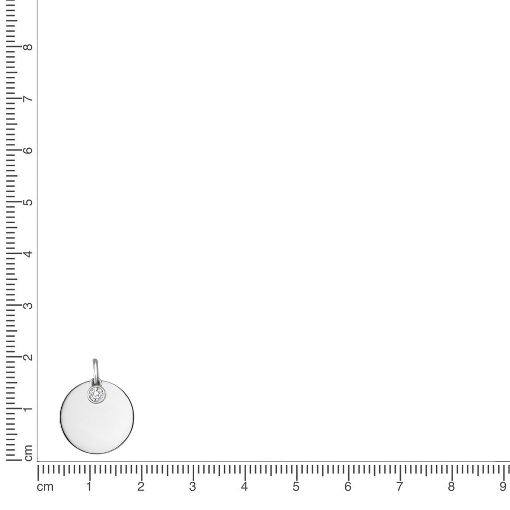 Anhänger 925/- Sterling Silber rhodiniert Zirkonia