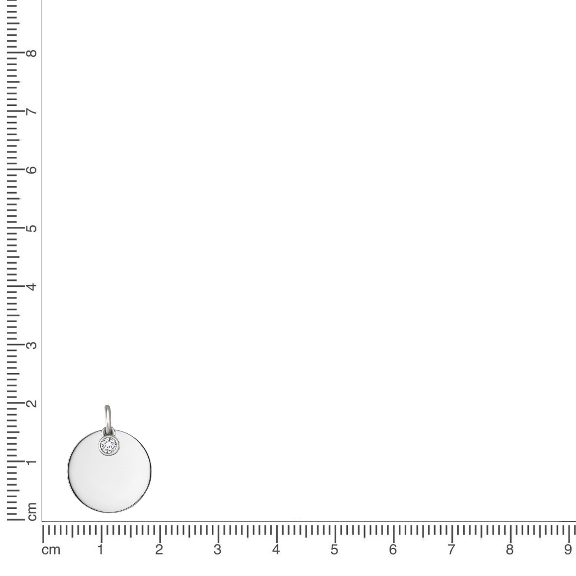 Anhänger 925/- Sterling Silber rhodiniert Zirkonia
