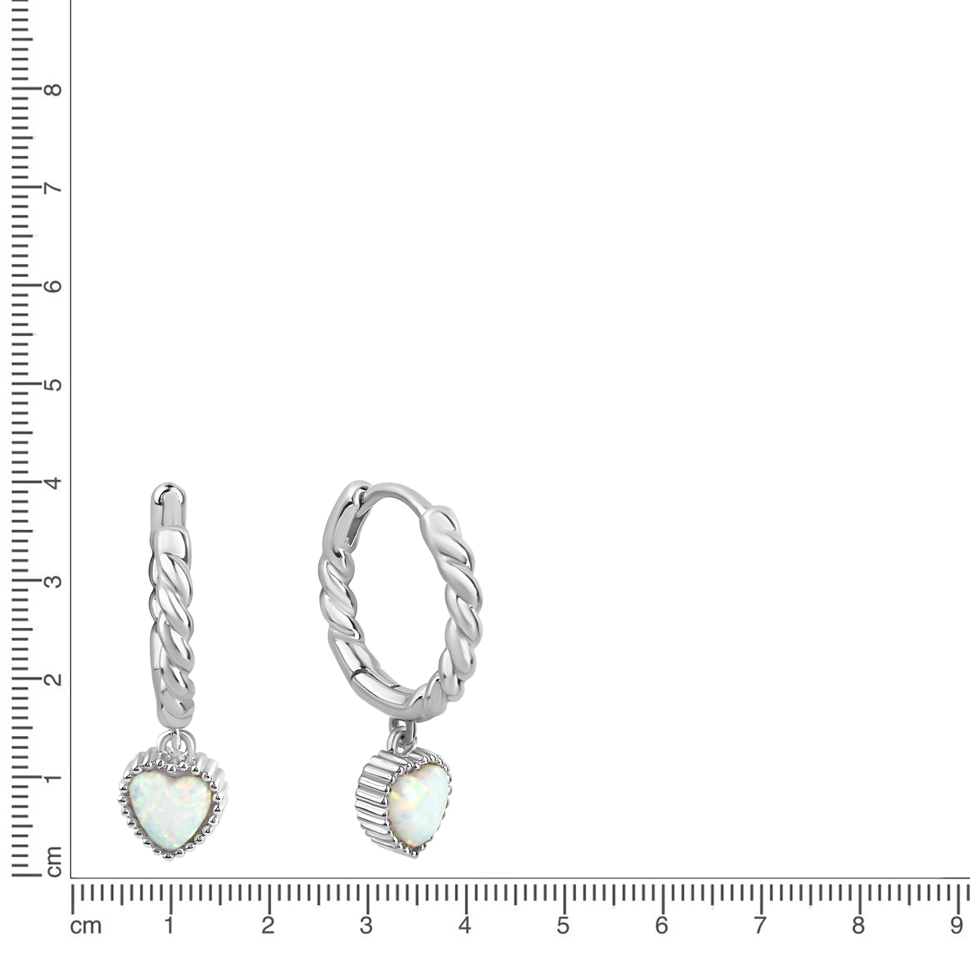 Creolen 925/- Sterling Silber rhodiniert synth. Opal